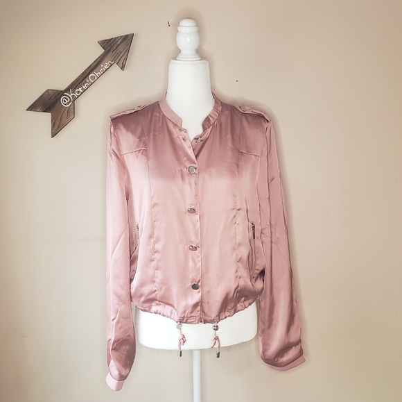 Jackets & Blazers - NWOT Ashley Downtown Rise Silky Bomber Jack